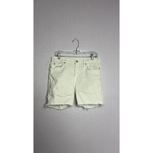 7 For All Mankind Women White Jean Shorts Size 29 Bermuda Style